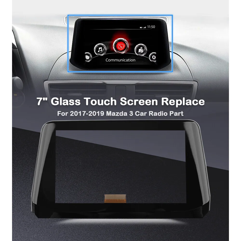 7in Touch Screen for 2017 2018 Mazda 3 GPS Navigation Radio Display B61A-61-1J0 B61A611J0