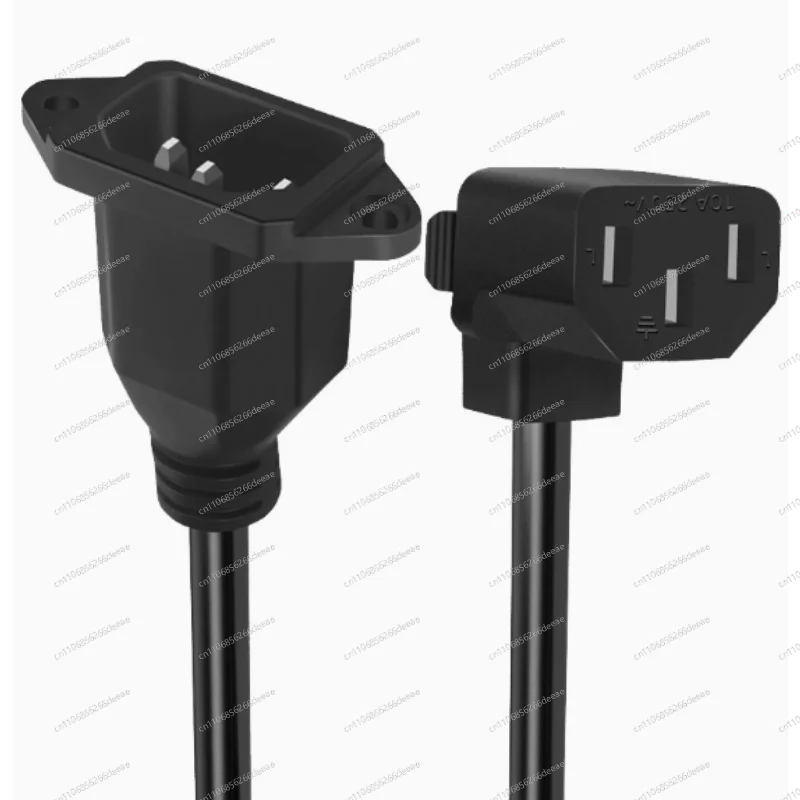

90° Angled C13 to C14 Ultra-Thin Flexible Power Extension Cable