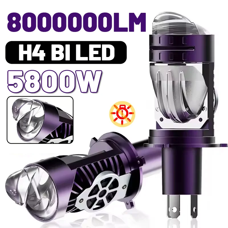 

H4/9003/HB2 LED Headlight Bulb Projector Lens Canbus Super Bright LED 5800W 8000000LM 6000K Hi/Low Light Apply to Car&Motorcycle