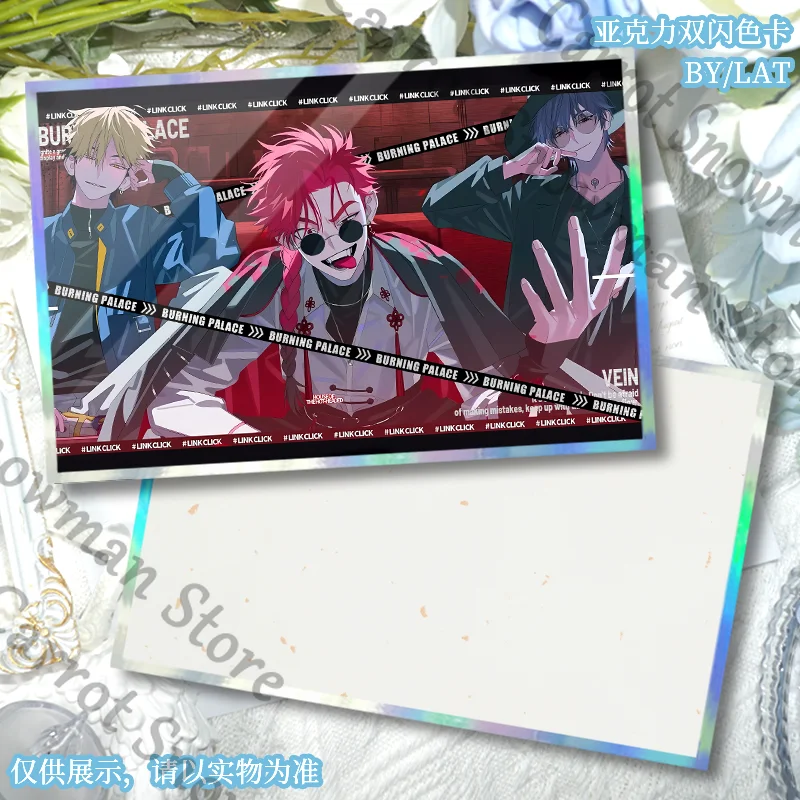 Link Klik Ader Liu Xiao Xia Fei Dubbele Flash Acryl Gekleurd Papier Cadeau Cosplay Cartoon Zilveren Ui Versieren