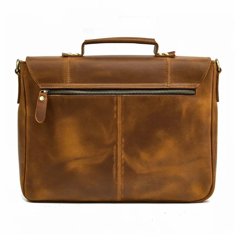 Men\'s Bag Laptop Bags For Men Leather Briefcase Handbags Men Office Bags Folder For A4 Documents Cow Leather Shoulder Bags