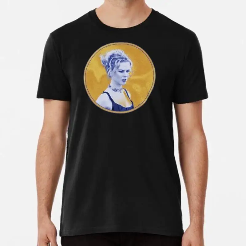 

Nicole Kidman gold and blue circle Made in Australia Mens T Shirt S to 2XL