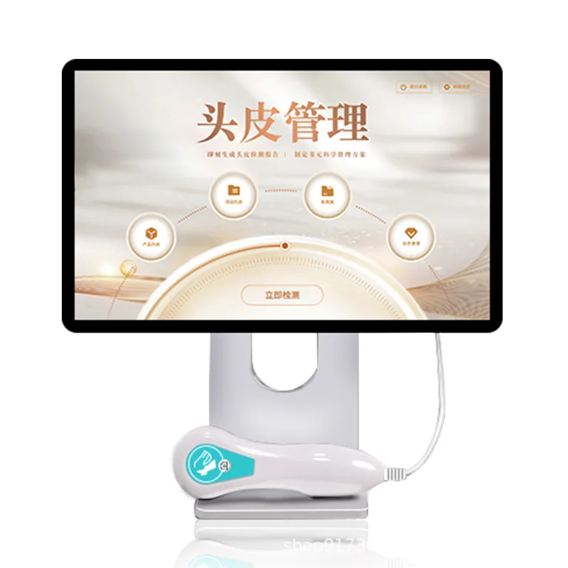 

Hair salon Exclusive hair follicle detection White hair detection Before and after care comparison detection of scalp