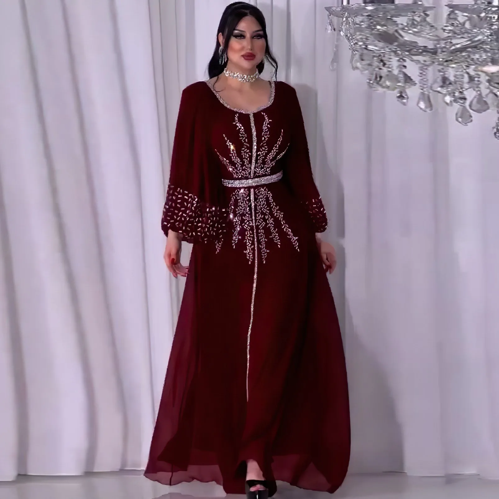 

Ramadan Eid Abaya Dubai Turkey Muslim Hijab Long Dress Islamic Clothing African Dresses For Women Robe Musulmane Djellaba Femme