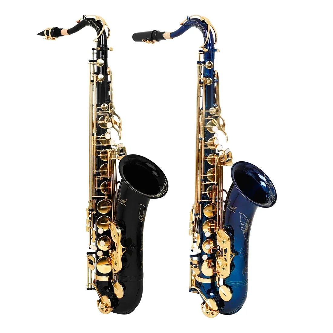 

Wholesale Eb Tenor Saxophone Carved Design White Shell Button Professional Music Instrument