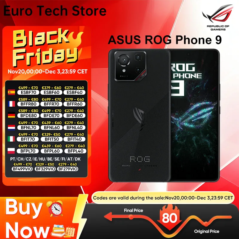 100% Original ASUS ROG téléphone 9 5G Smartphone Snapdragon 8 Elite 6.78 100% Original ASUS ROG téléphone 9 5G Smartphone Snapdragon 8 Elite 6.78