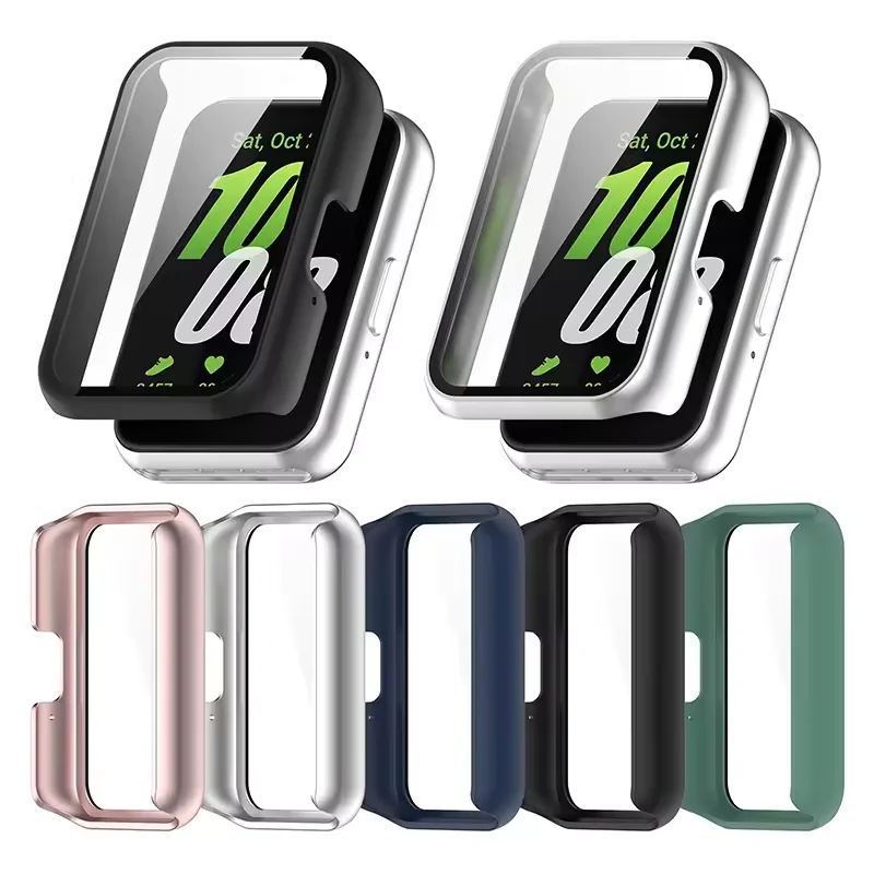 

Case for Samsung Galaxy Fit 3 smart watch Accessories All-around PC Frame Bumper Tempered Glass Galaxy fit3 Screen Protector