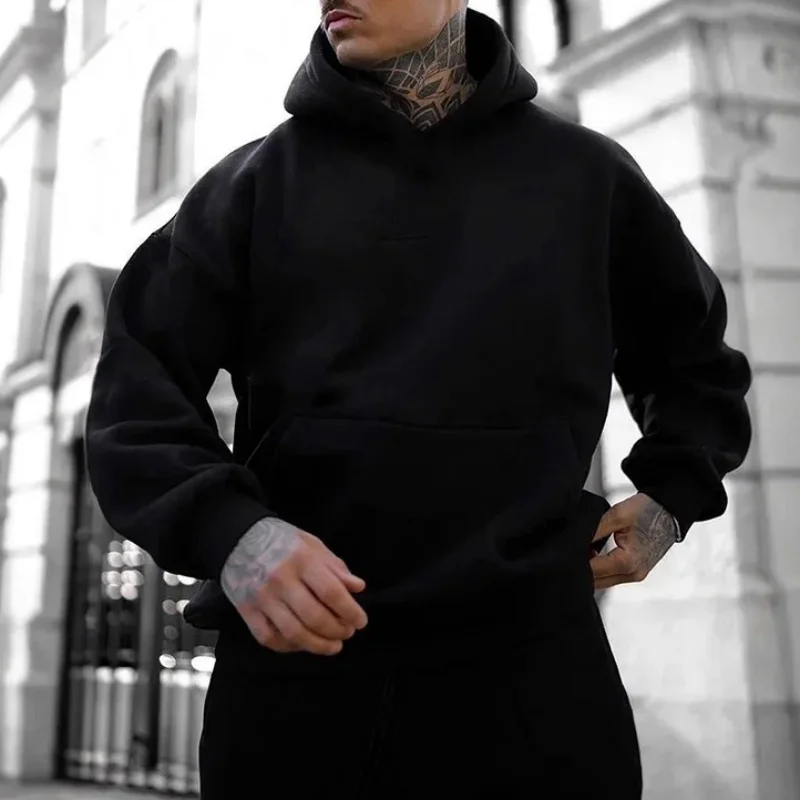 سترة بغطاء للرأس مطبوعة بنمط قوطي للرجال من Dark Element - بلوفر صوف جديد في الخريف والشتاء، مناسبة للارتداء اليومي S-3XL