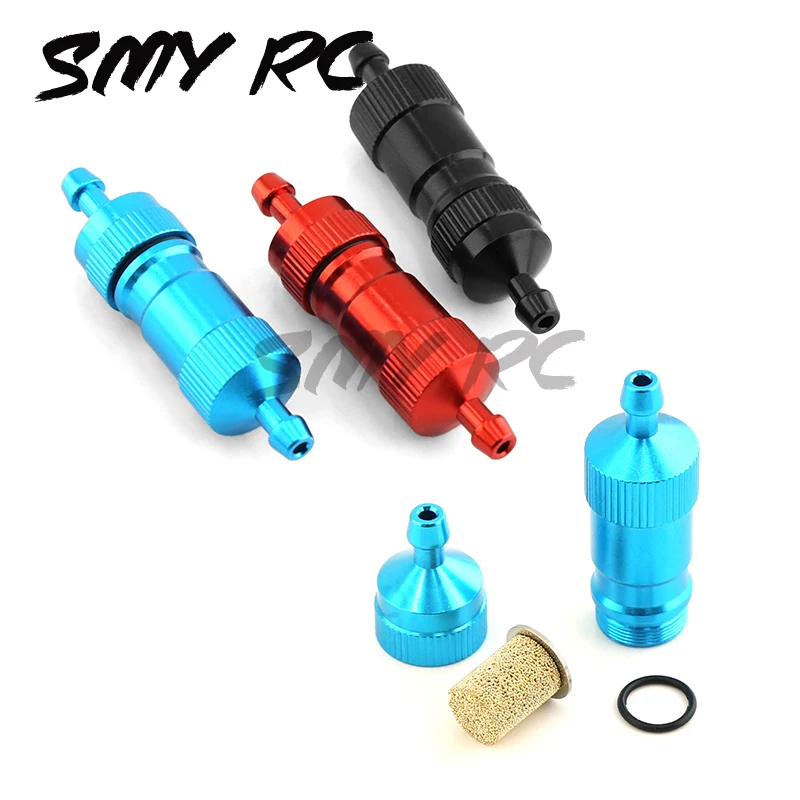 

RC Boat Fuel Filter Fine for GAS Nitro RC Model Boat Take Apart Type Aluminium L50mm