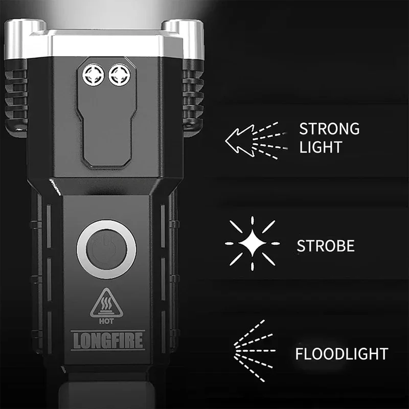 Linterna multifuncional, rompecristales con martillo de seguridad para coche para hombres, papá y acampada, senderismo, pesca, al aire libre