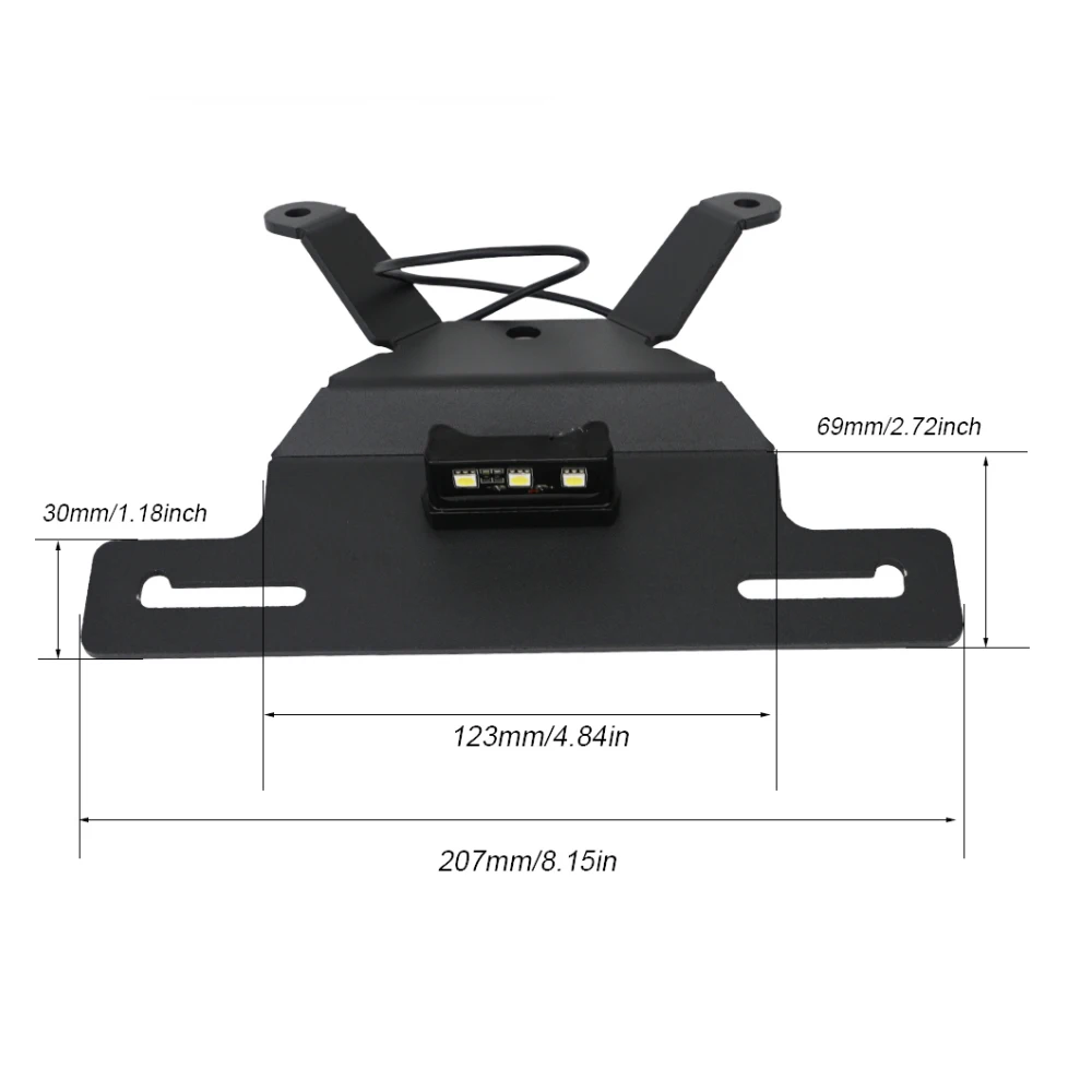 For Harley Fat Boy FLFB 114 107 2018-2024 License Plate Holder LED Light Motorcycle Tail Tidy Fender Eliminator Rear Bracket - view 6