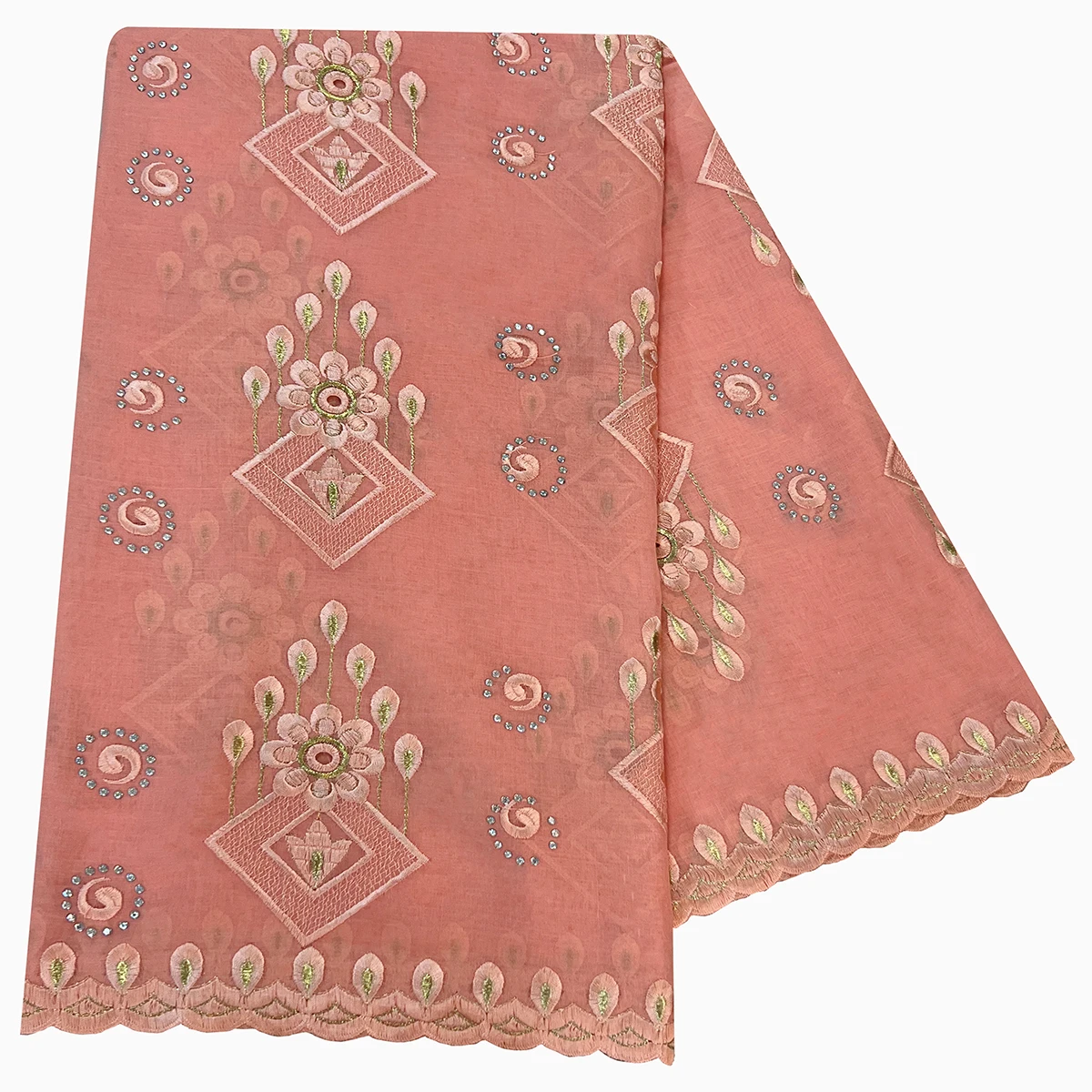 

African Women Hijab Muslim Scarf Dubai Excellent Style 100% Cotton Fabric Rayon Cotton High Quality Thread Eembroidered Scarf