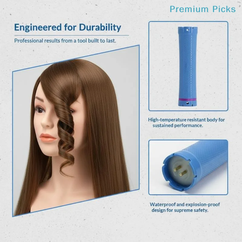 portableDigital 24V Electric Hair Perm Rods 110mm Heated Curlers Bars Anti-scald Design for Home DIY Hair Styling Use