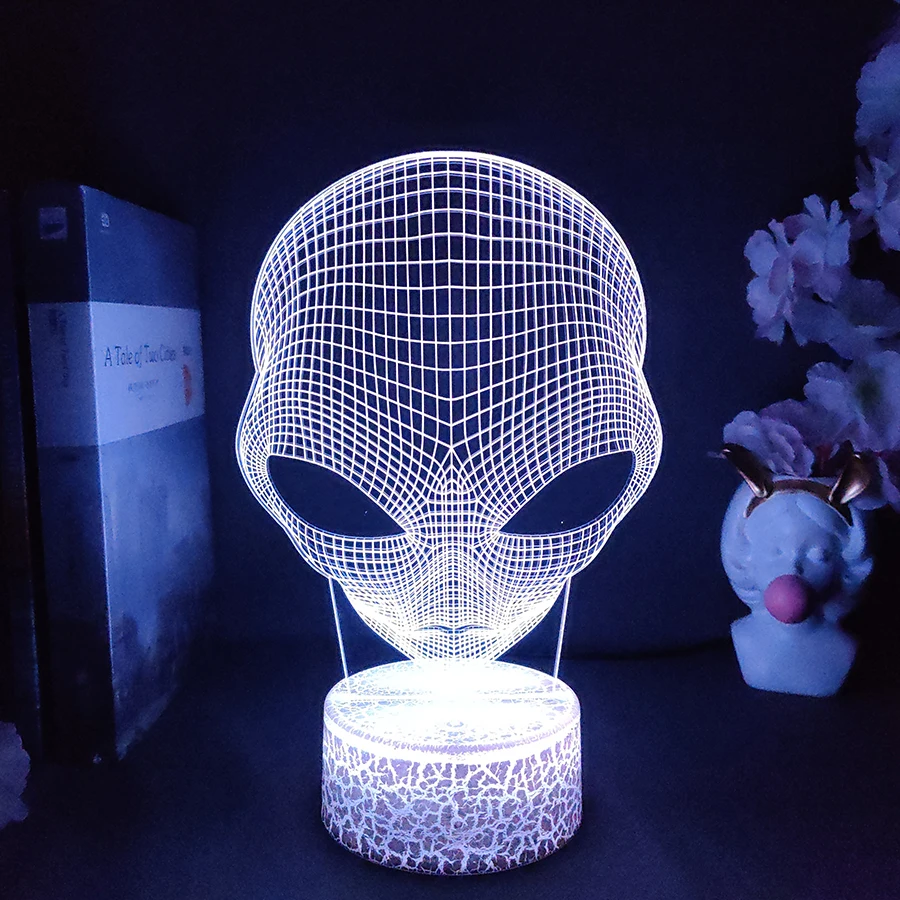 Pop-eyed Alien Shape 3D Night Light Child Cool Present for Bedroom Decor Cute Birthday Color Gift LED Table Lamp Baby Nightlight