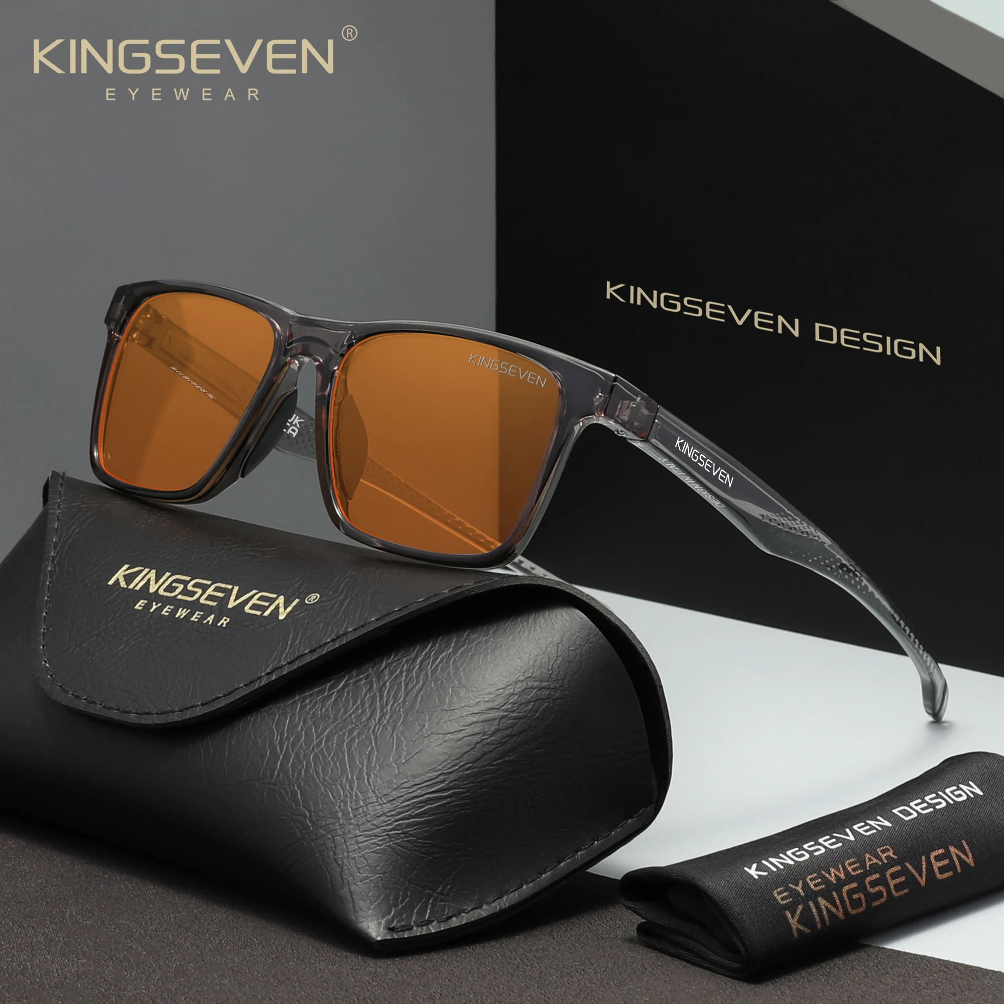 KINGSEVEN New Men Women Classic Square Blue Light Blocking Glasses Anti Blue Ray Glasses Daily Computer Protection Eyeglasses