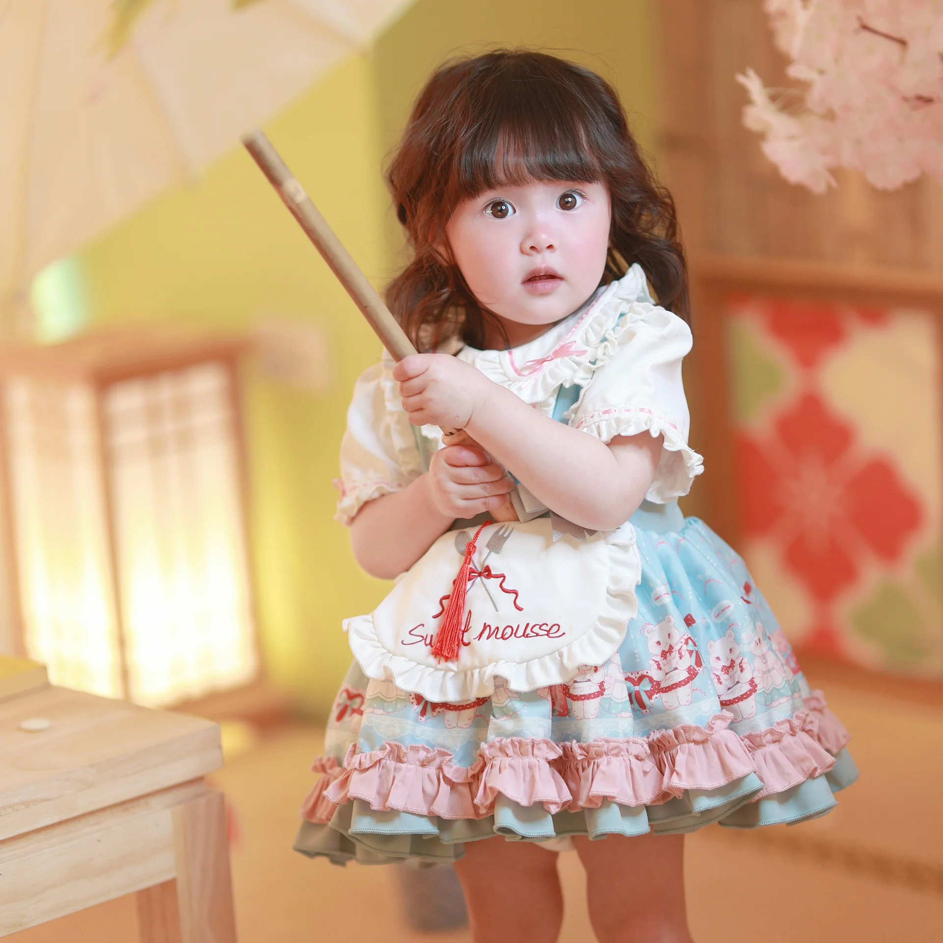 

Girls' Lolita Princess Dress Birthday Party Dress Spring/Summer Short Sleeved Lolita Dress Fluffy Dress Cute