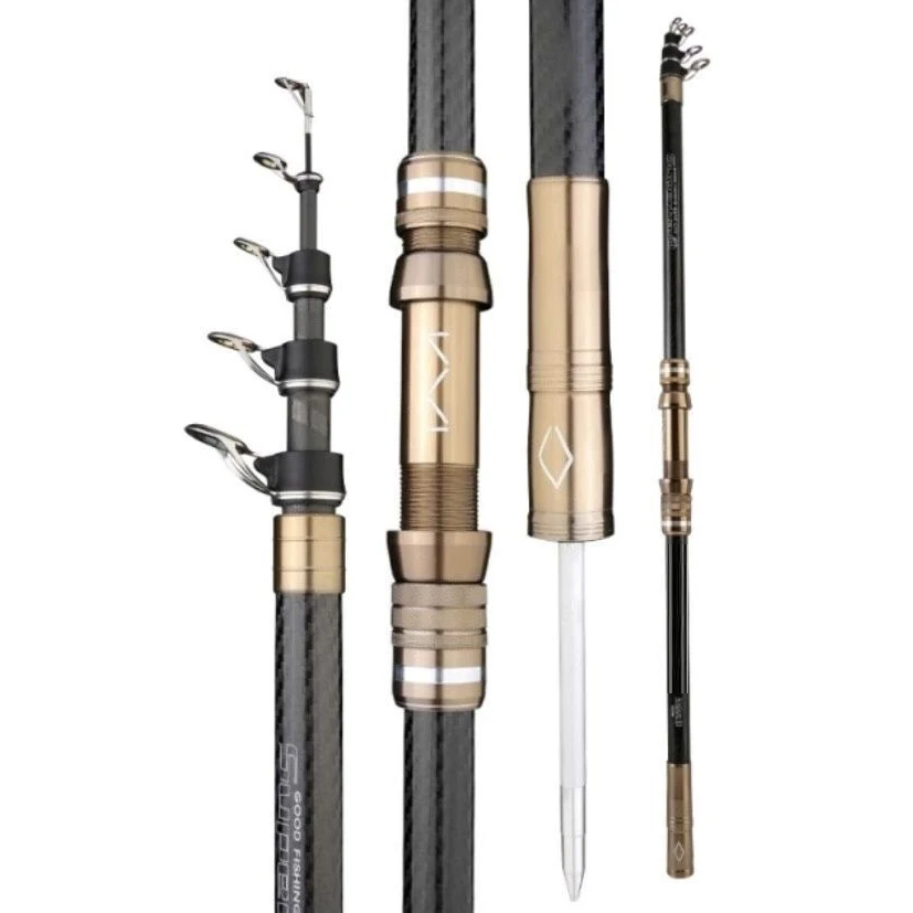 

2.1M 2.7M 3.6M 4.2M 4.5M Telescopic Fishing Rod Carbon Travel Surf Rod Spinning Power Lure Throwing Surfcasting Baitcasting Pole