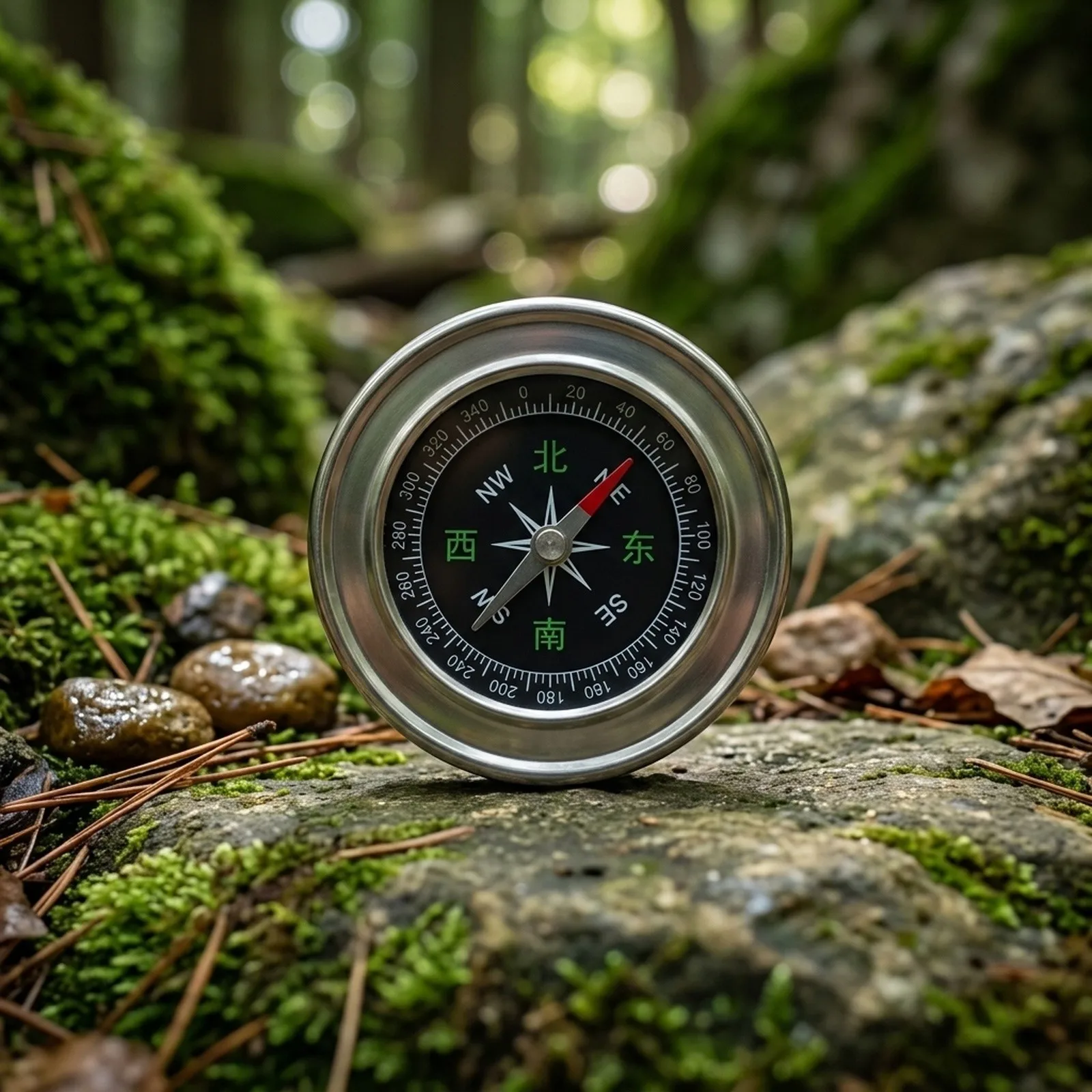 Compact Stainless Steel for Hiking Camping Trekking Mountaineering and Outdoor Orientation Practice Compact Stainless