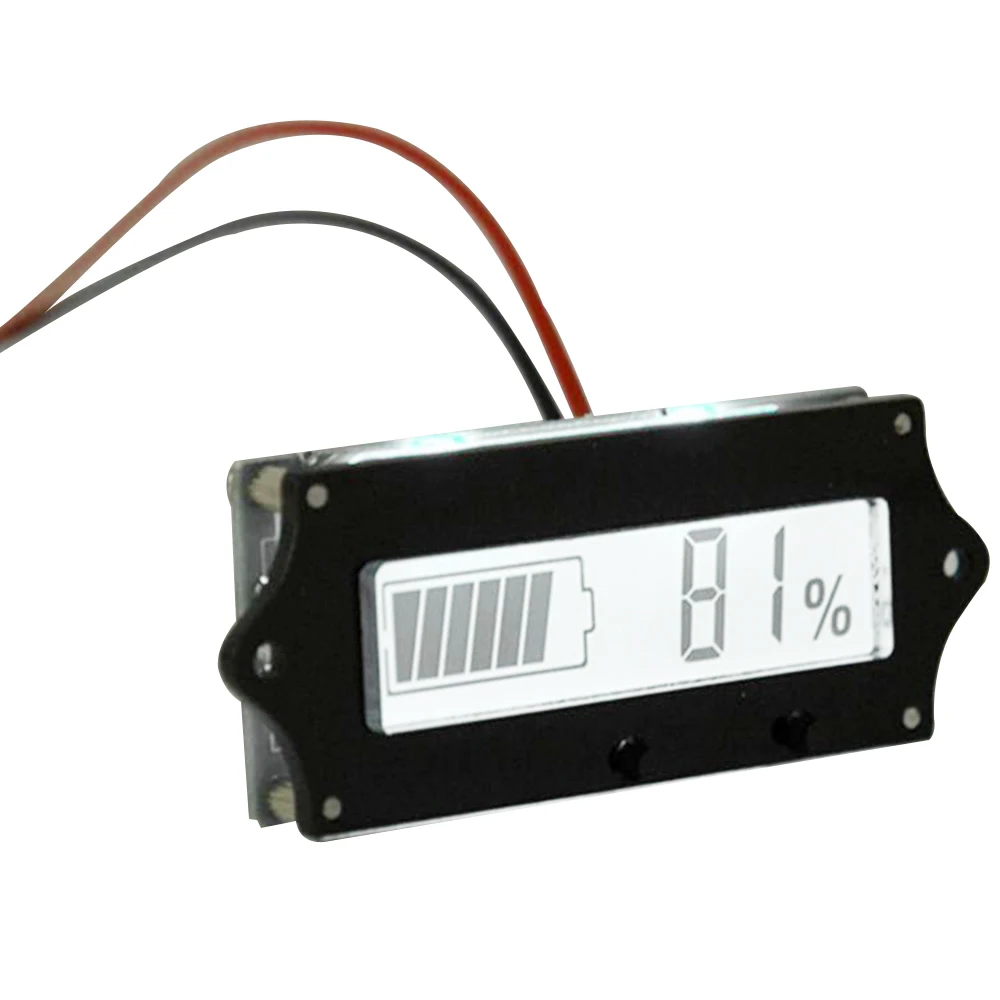 12V 24V 36V 48V Lead Acid Battery Capacity Indicator LCD Percentage Display Lithium Battery Level Monitor Tester Voltmeter