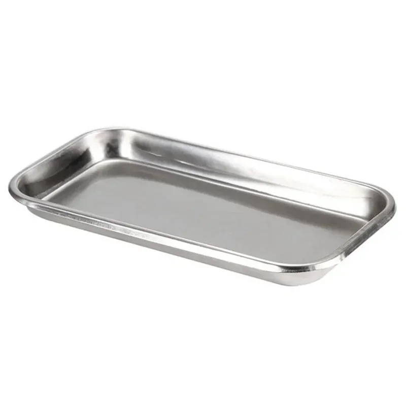 

Stainless Steel Nail Art Cosmetic Storage Tray Square Manicure Equipment Plate Doctor Dental Tray Cosmetic Tattoo Accessories