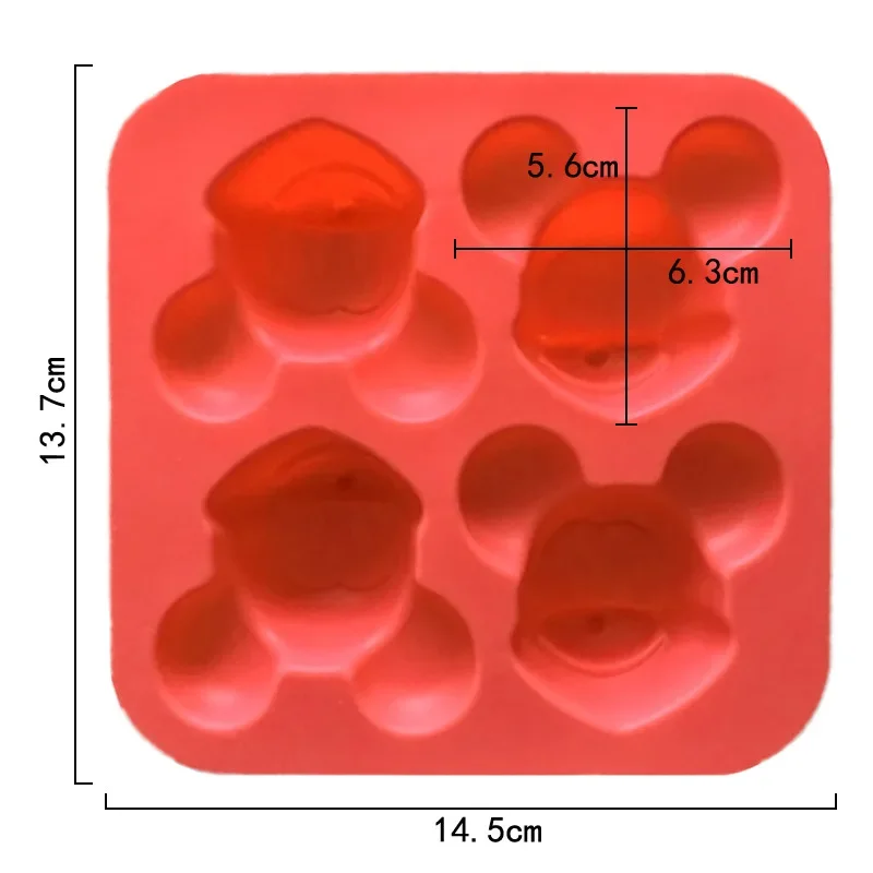 Novo modelo minnie mickey figuras de anime lilo ponto molde de silicone bolo biscoitos ferramenta ponto bonecas 3d brinquedos diy presentes de natal