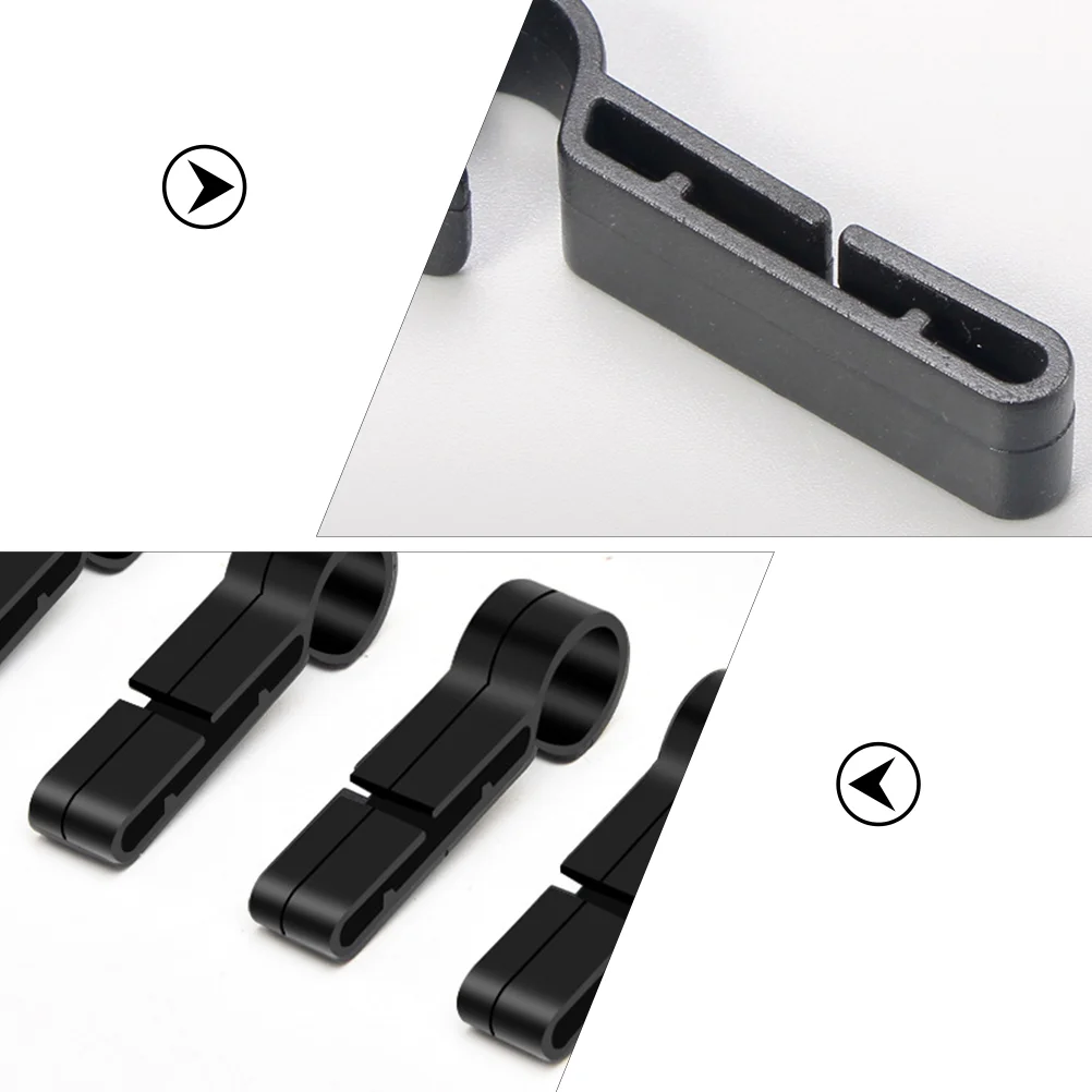 8 Pcs Hat Clip Flashlight Headlight Buckle Black Cap Headlamps Clips Removable Strap Hardhat Travel