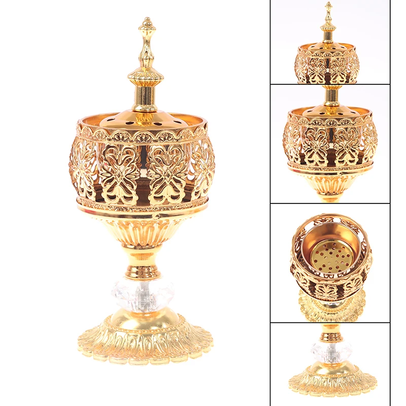 Middle East European Creative Lace Incense Burner Metal Craft Ornaments Incense Burner Spiritual Decor Incense Burner Arabic