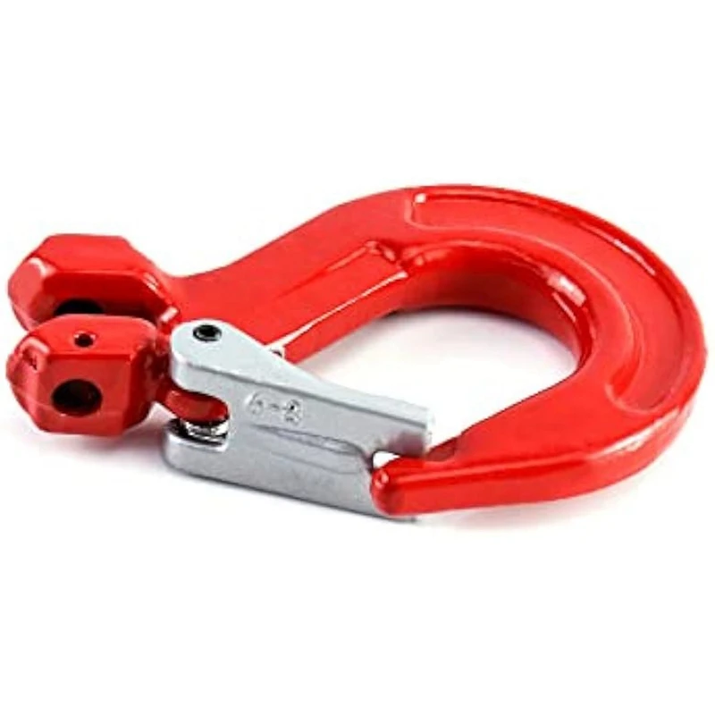 Clevis Hook With Latch, 4 Pack, 5/16Inch, 2470 Lbs Load Limit, Grade 80 Drop Alloy Steel Durable Easy To Use