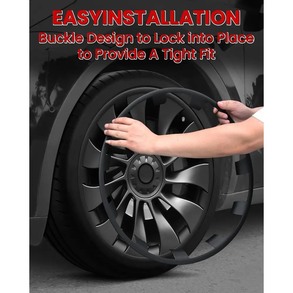 FORAUTOMOD Tesla Model Y 21 Inches Wheel Rim Protector, 4 PCS ABS Tesla Wheel Protector for Model Y 2017-2024, Durable and Wear-