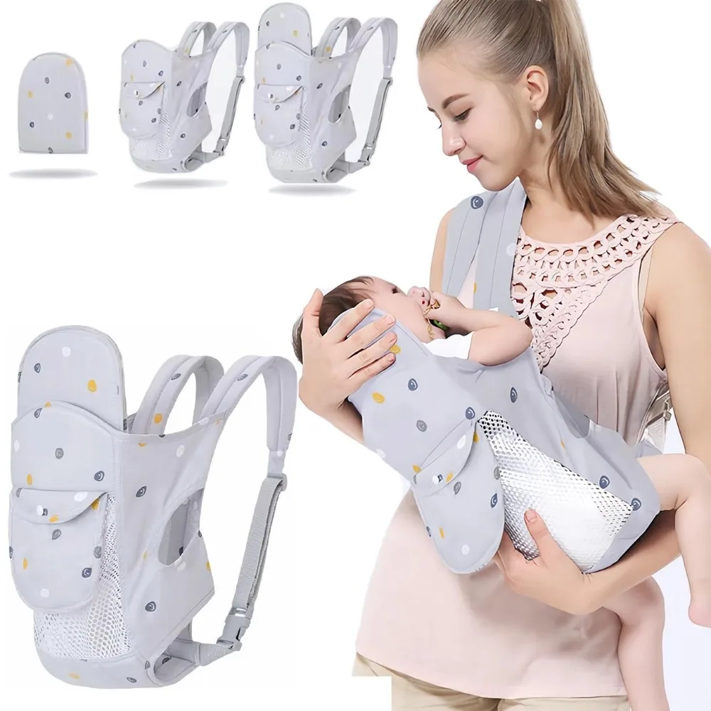 

Baby Carrier Ergonomic Convertible Face-in Face-Out Front Back Carry for Newborn Toddler Enhanced Lumbar Support Lightweight