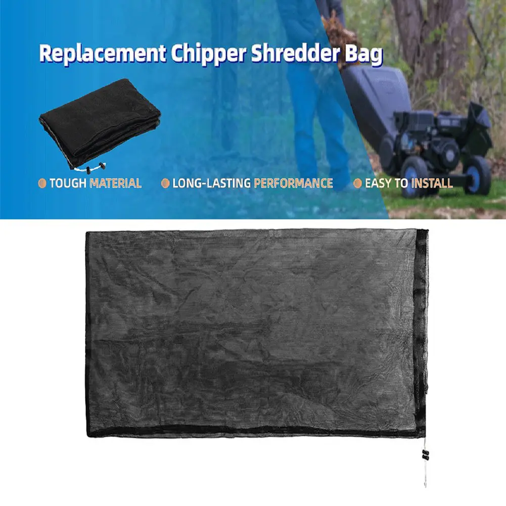 

For Troy Chipper Shredder Wood Chipper Bag 24x48 Inch Black Plastic Leaf Collection Sack With Double Rope Clip For Garden Waste