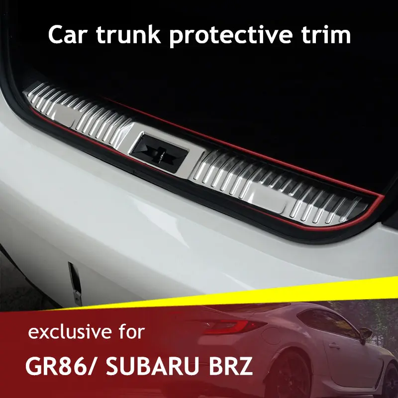 Rear Trunk Guard Plate Protector For Toyota GR86 Subaru BRZ 2022 Styling Bumper Protective Trim Sticker Car Accessories