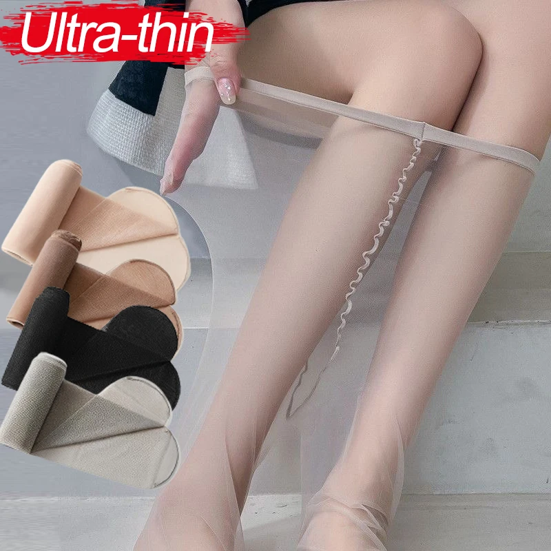 

Women Sexy Ultra-thin Stockings Transparent Black Pantyhose Tights Super Elastic Anti Snag Stocking Female Temptation Long Sock