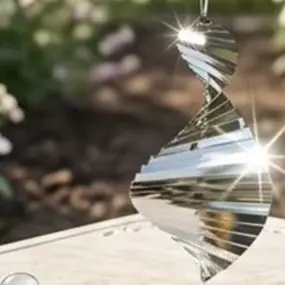 Upgraded 3D Stainless Steel Reflective Windmill Bird Deterrent Disc For Garden Patio Orchard Yard Outdoor Decoration