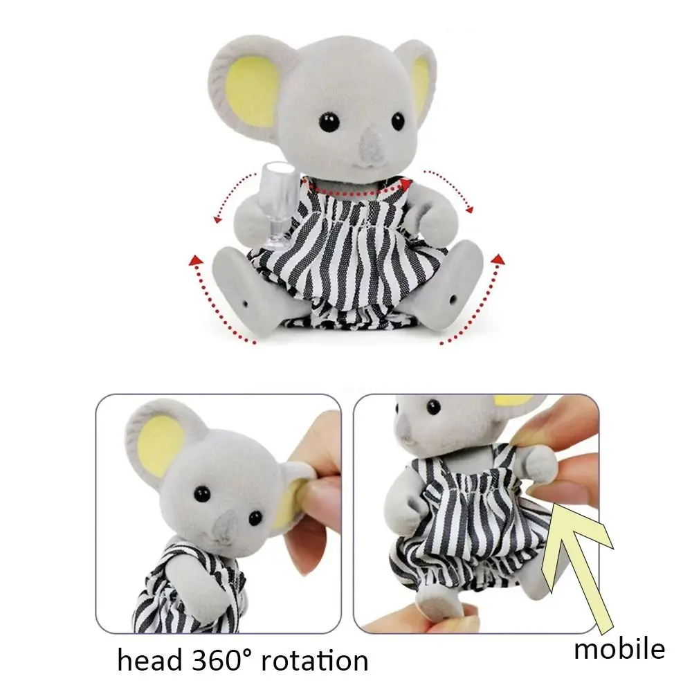 Cute 8cm Plush Koala Doll Panda Koala Stuffed Doll Bear Cat Plush Toy Kid