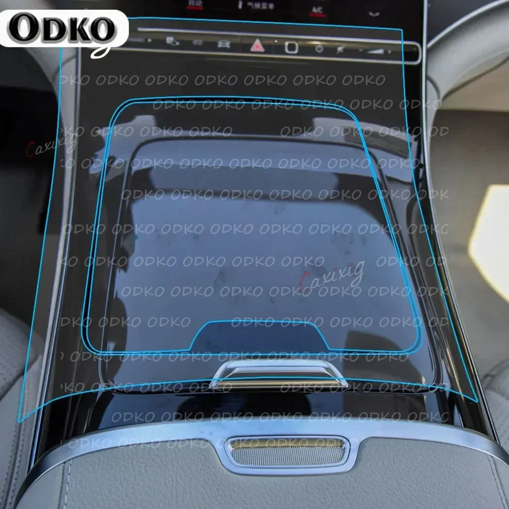 

For Mercedes Benz EQE 2023 Center console shift screen TPU protective film Scratch proof film Auto interior Sticker Accessories