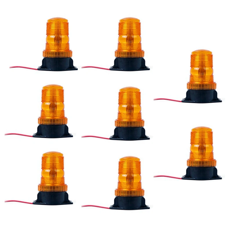 8X Forklift 30 LED Beacon Light Strobe Lamp Hazard Emergency Flashing Warning Amber