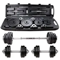 High Quality 20kg Painted Dumbbell Set Barbell Set Adjustable Household Weight Lifting Squat Fitness Equipment.10-50kg