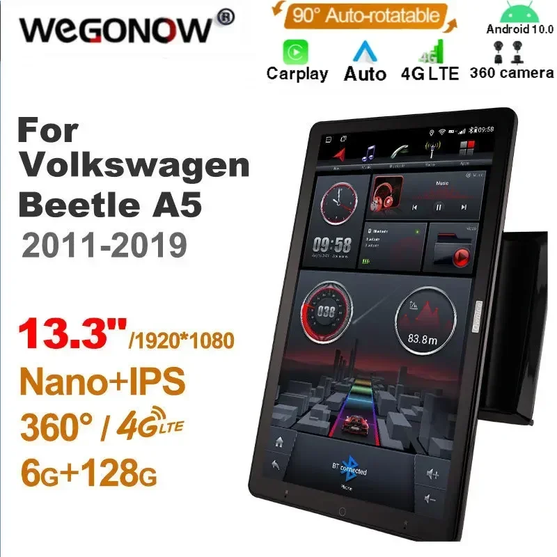 Android10.0 Ownice Car Radio Auto for Volkswagen Beetle A5 2011-2019 with 13.3'' 7862 512 No DVD Quick Charge Nano 1920*1080