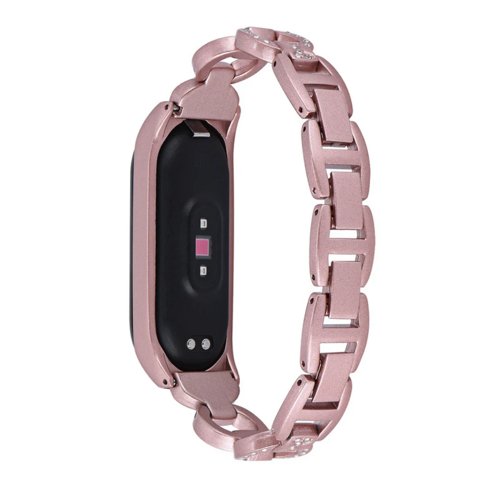 Metal Strap For Xiaomi Mi Band 7 6 5 4 3 Bracelet Diamond Replaceable Wristband Correa for Mi Band 7 6 5 Strap Mi Band 4 3 Strap