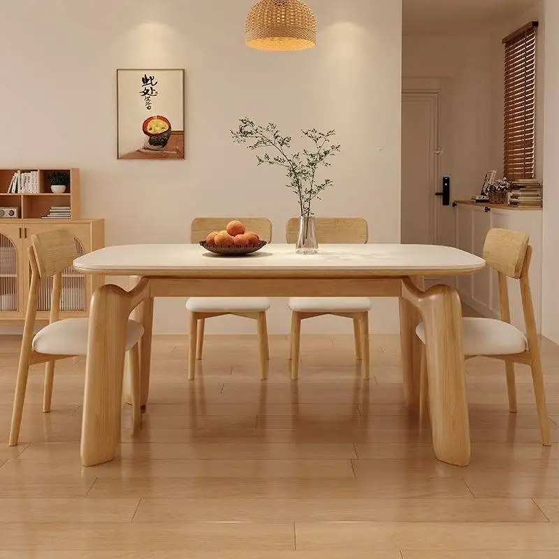 

Wooden Minimalist Dining Table Nordic Restaurant Luxury Kitchen Dining Table Living Room Modern Tavolo Da Pranzo Home Furniture