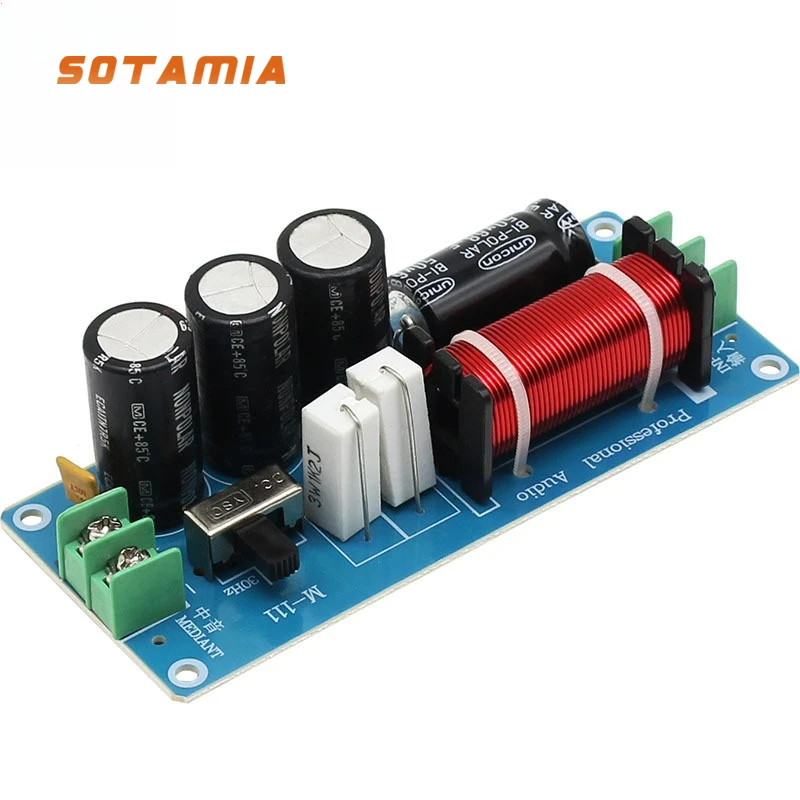 SOTAMIA Adjustable Frequency Point Midrange Divider Solder Free Speaker Sound Splitter DIY Car Home Audio Upgrade Modification