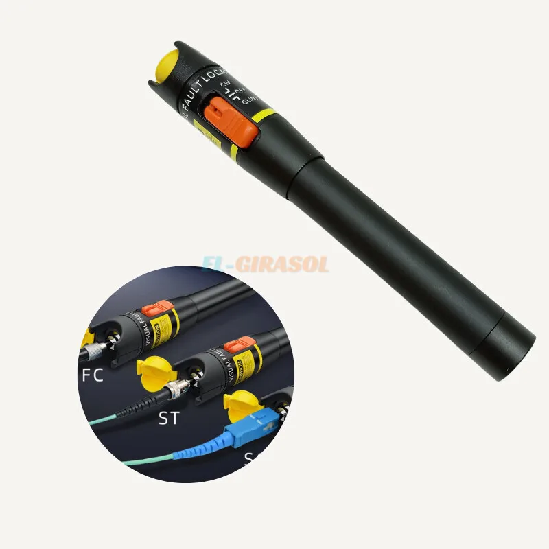 10 mW Visual Fault Locator Glasfaserkabeltester FC/SC/ST-Anschluss Roter Laserlichtstift Typ VFL FTTH