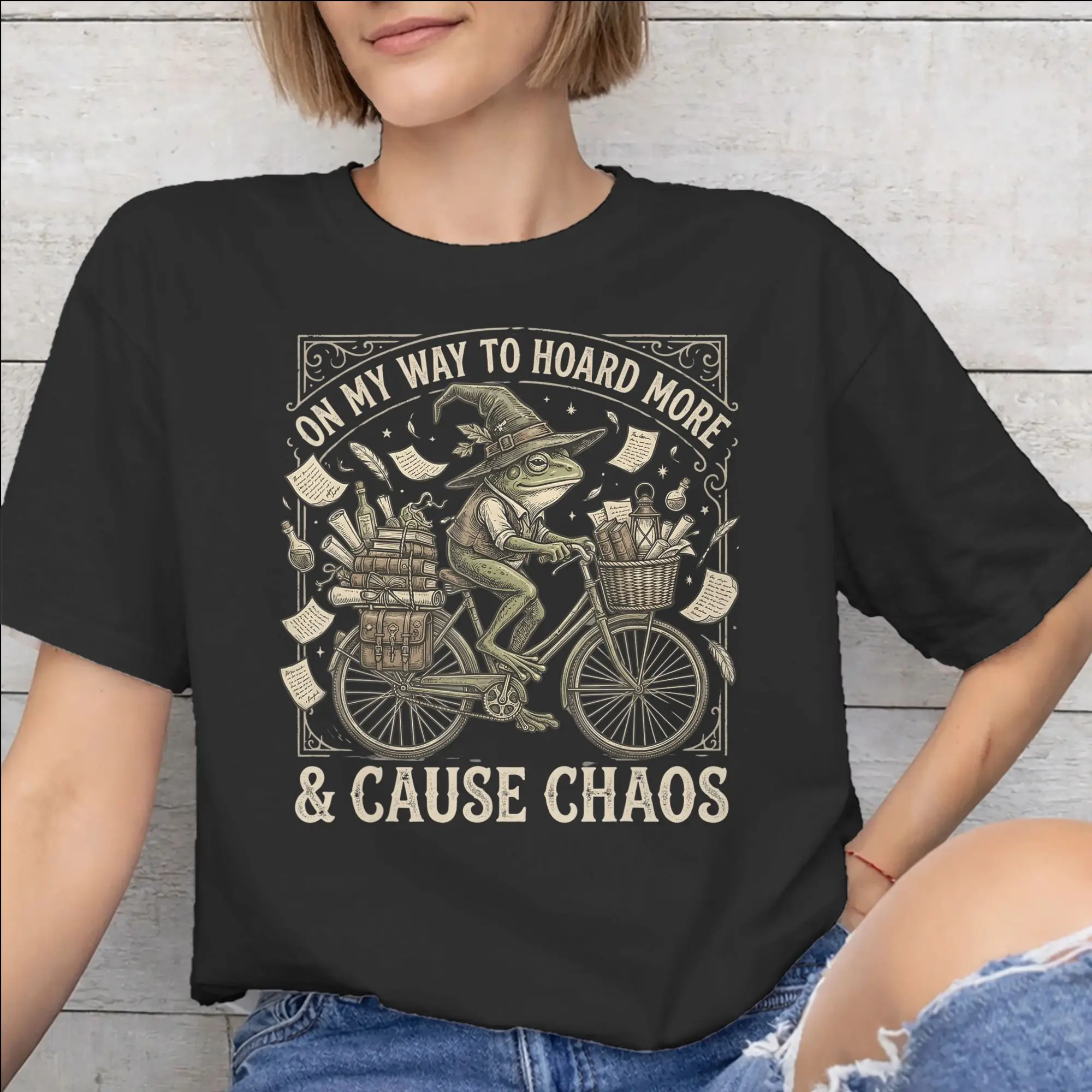 On My Way to Hoard Fabrics and Cause Chaos Tee Shirt for Men Women Graphic Printed T Shirts  Cotton Clothing