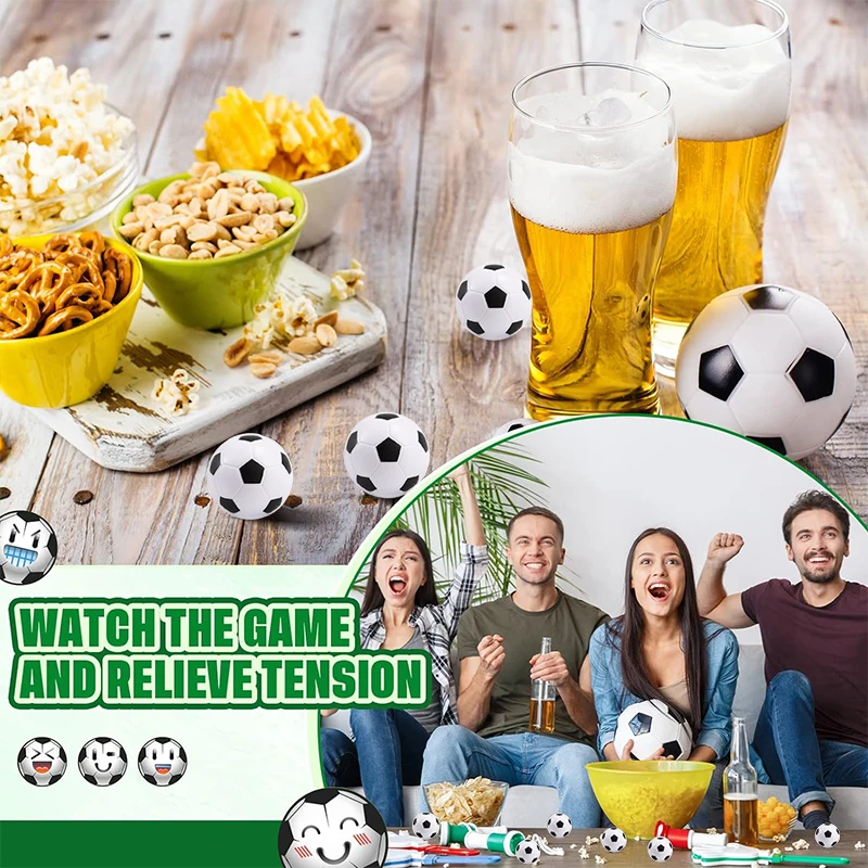 10 Stücke Squeeze Fußball Spielzeug Kinder Sport Thema Geburtstag Party Favors Gummi Fußball Geschenk Kuchen Dekor Goodie Bag Pinata Füllstoff – Detail 2