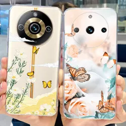 For Realme 11 Pro 5G Realme 11 Pro Plus 2023 Beautiful Butterfly Painted Case For Realme 11 Pro+ 11 Pro Soft Silicone TPU Cases