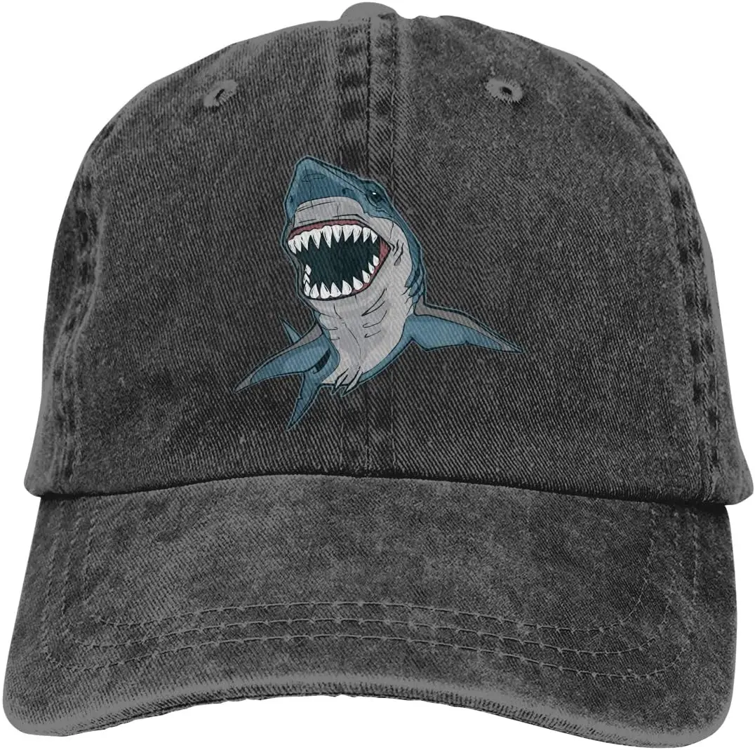 Cartoon Shark Boy Printing Fish Flag Vintage Dad Hats Cute Adjustable Kids Baseball Cap for Outdoor All Seasons