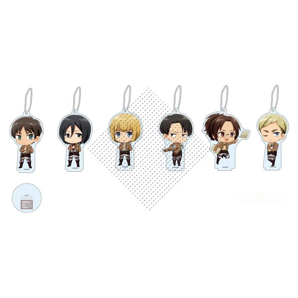 Anime Erwin Armin Levi Eren Mikasa Acrylic Stand Doll Game Mini Figure Model Plate Cosplay Toy for Gift