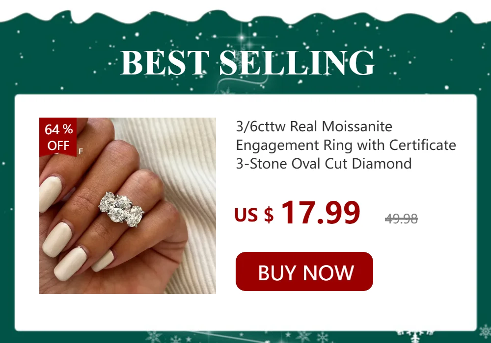 3/6cttw Real Moissanite Engagement Ring with Certificate 3-Stone Oval Cut Diamond Wedding Ring for Women 925 Silver Fine Jewelry