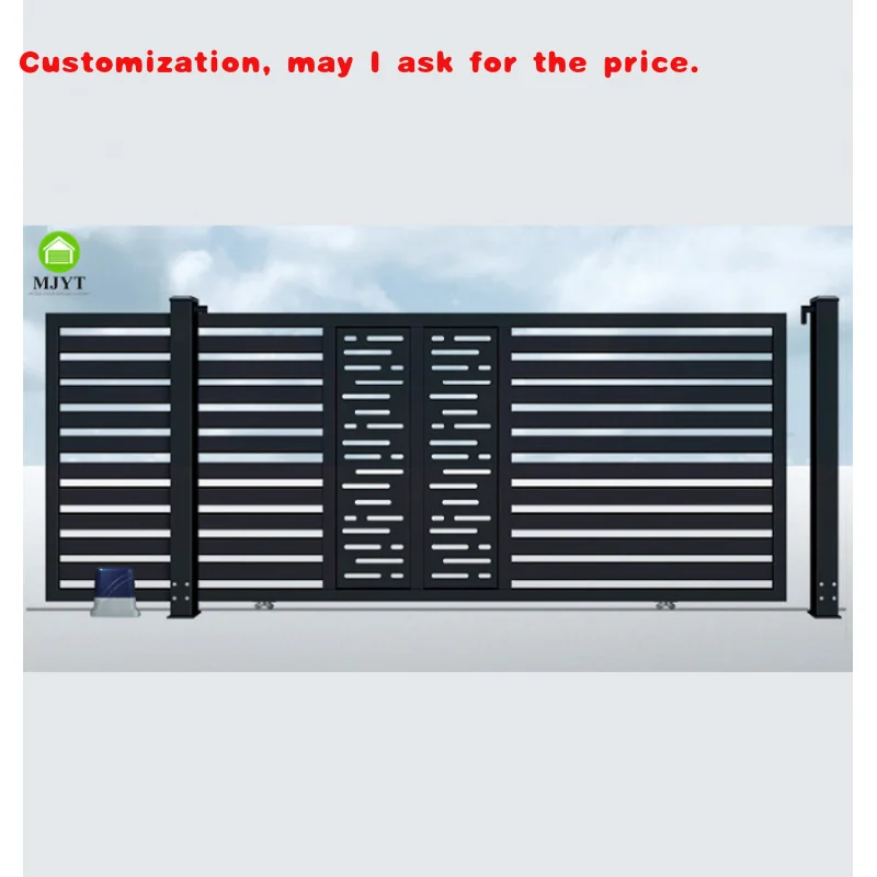 

custom.Foshan Factory Manufacturing Aluminum Apartment Driveway Intelligent Garden Sliding Gate